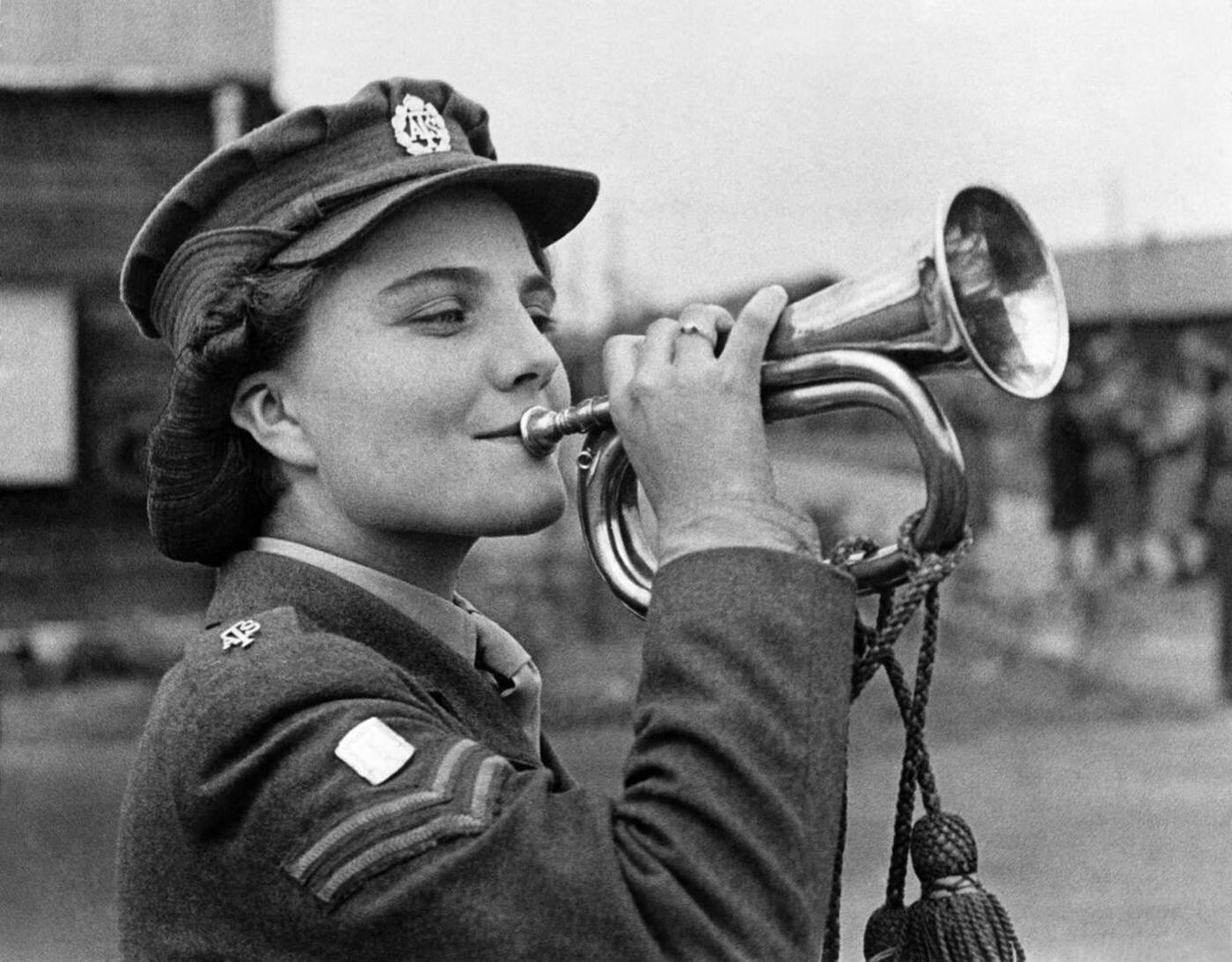 #105 Corporal Helen Quann, ATS bugler, 1942