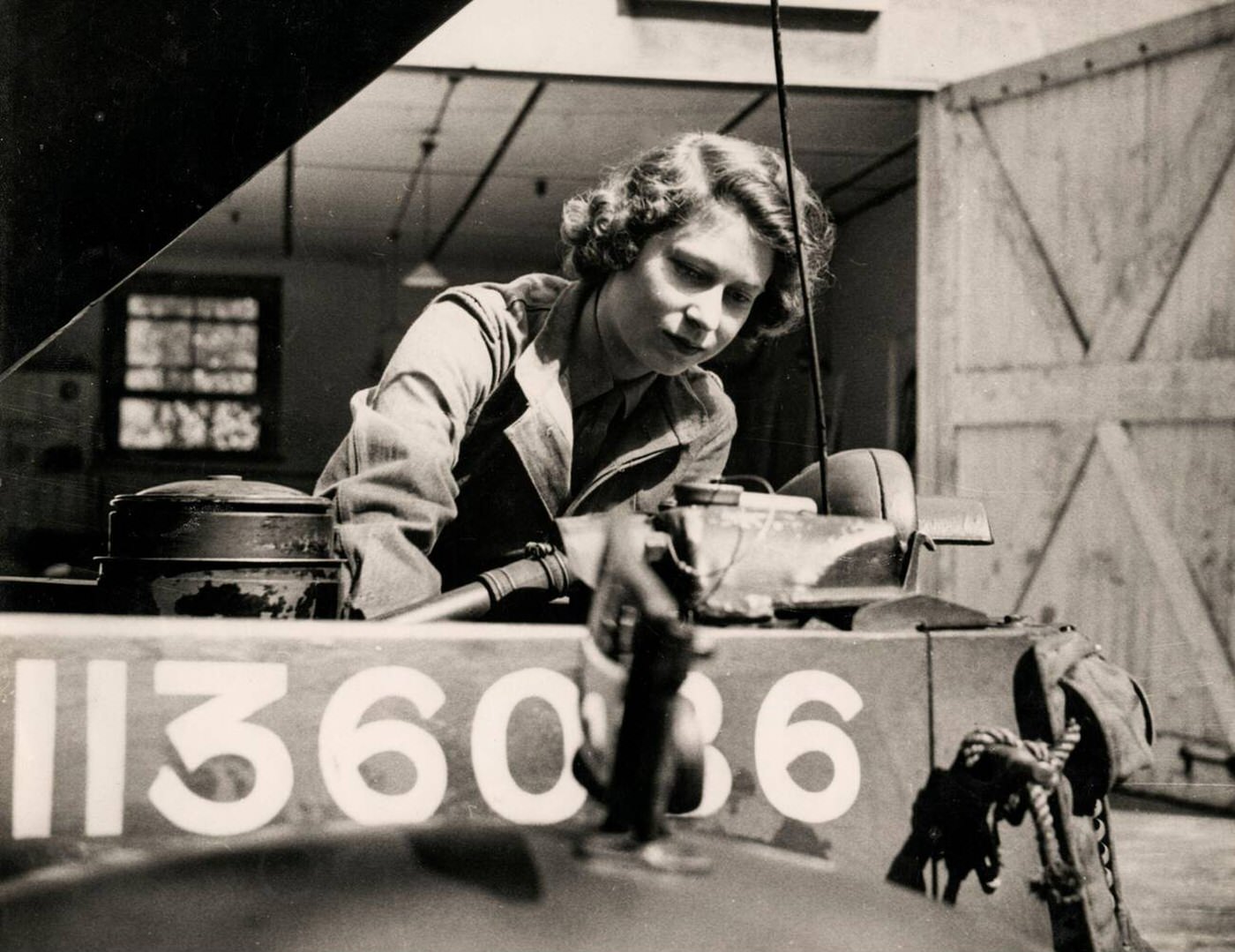 #132 Princess Elizabeth working as a mechanic, World War II