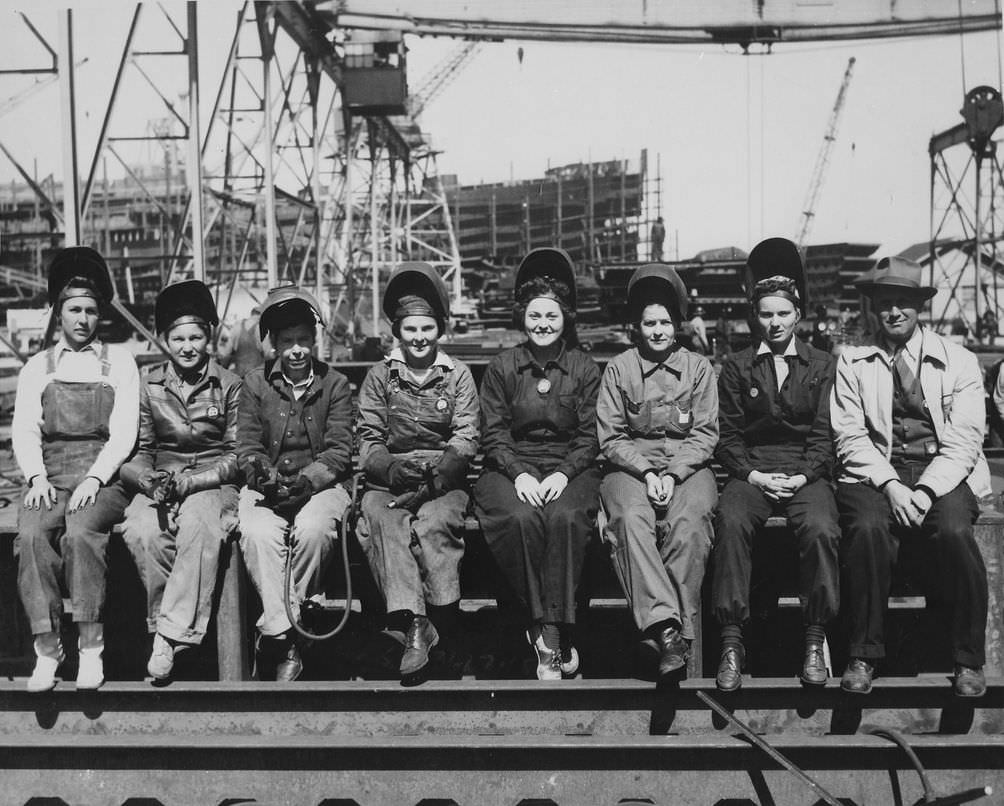 #3 Women welders, including a champion, 1943