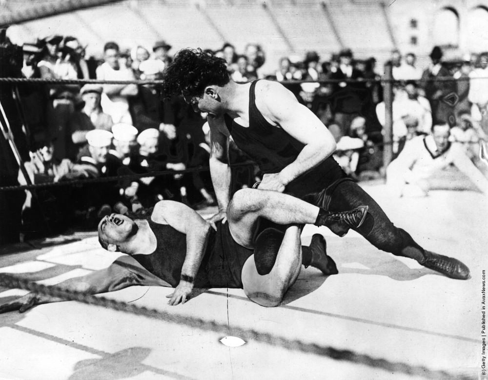 #9 Wrestling match between Jack Dempsey and Bull Montana, 1925