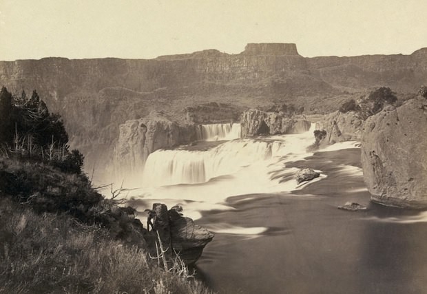 #8 Shoshone Falls, near present-day Twin Falls, Idaho. Taken in 1868.