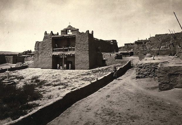 #27 Old Mission Church, Zuni Pueblo, New Mexico. Taken in 1873.