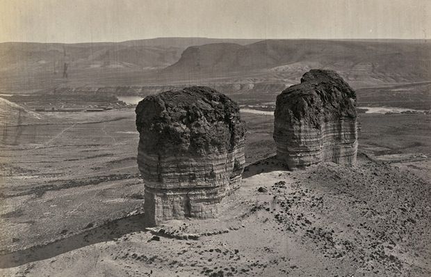 #4 Twin buttes near Green River City, Wyoming. Taken in 1872.