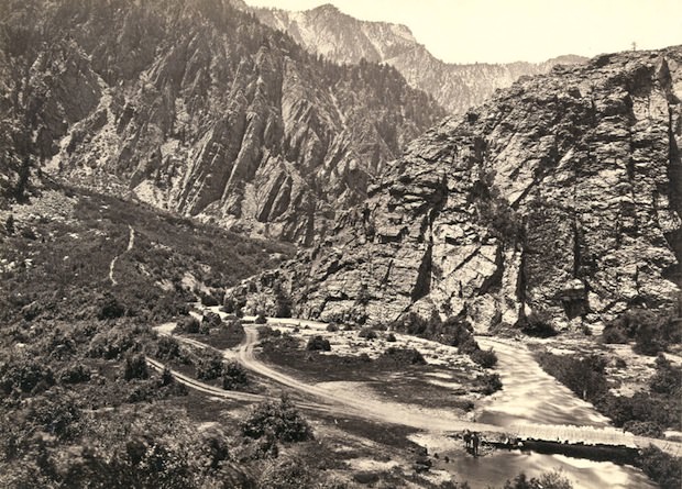 #9 Big Cottonwood Canyon, Utah. Taken in 1868.