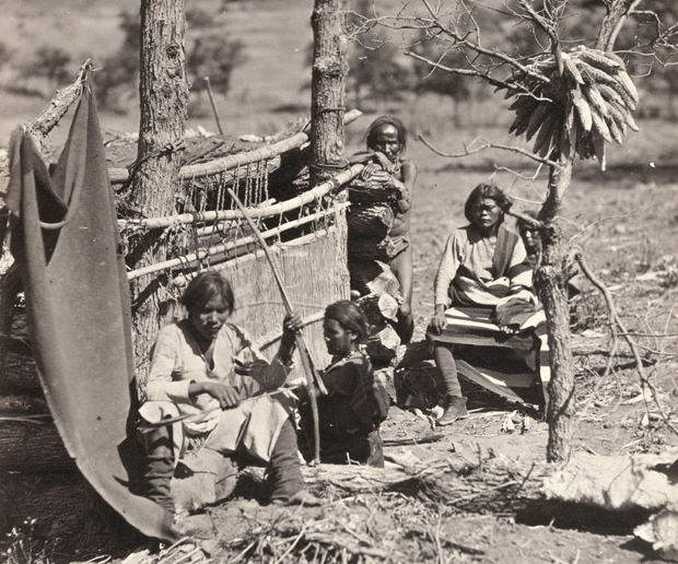 #11 Aboriginal life among the Navajo Indians. Taken near old Fort Defiance, New Mexico, in 1873.
