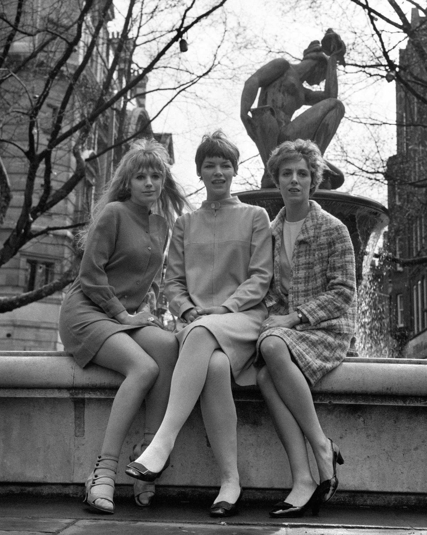 Marianne Faithfull, Glenda Jackson, and Avril Elgar in ‘The Three Sisters’ at the Royal Court Theatre, 1967.