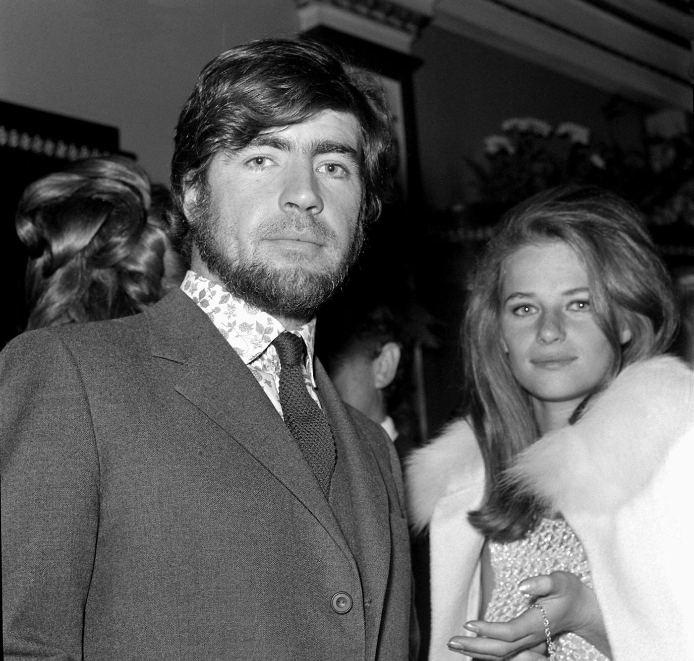 Alan Bates and Charlotte Rampling, 1967.