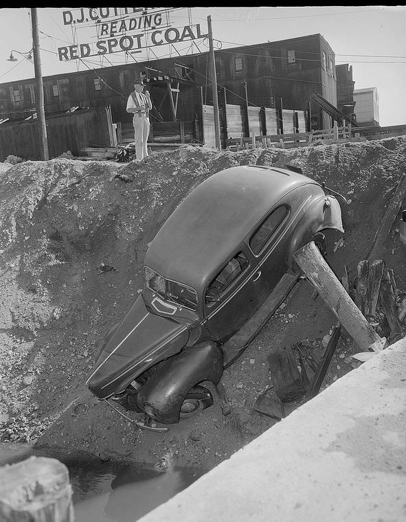 Driving Dangers: Vintage photos of Car Accidents in the 1940s Vehicles &; Transportation