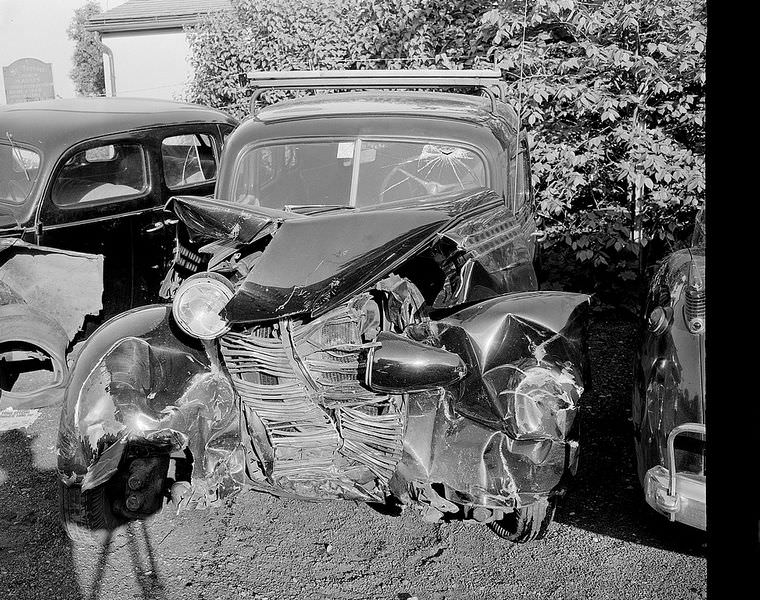 Driving Dangers: Vintage photos of Car Accidents in the 1940s Vehicles &; Transportation