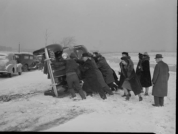 Driving Dangers: Vintage photos of Car Accidents in the 1940s Vehicles &; Transportation