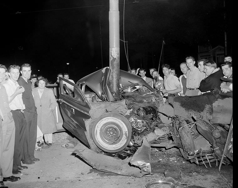 Driving Dangers: Vintage photos of Car Accidents in the 1940s Vehicles &; Transportation