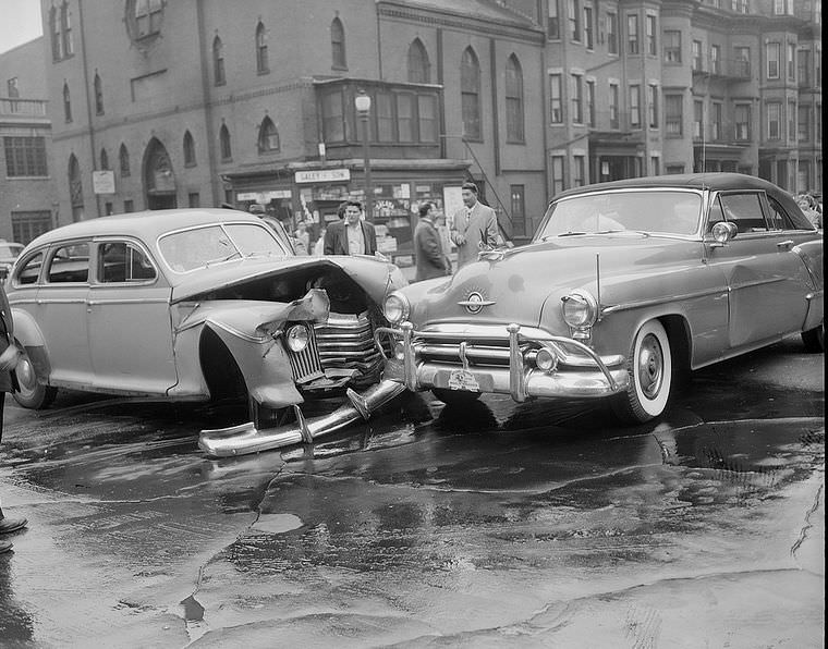 Driving Dangers: Vintage photos of Car Accidents in the 1940s Vehicles &; Transportation