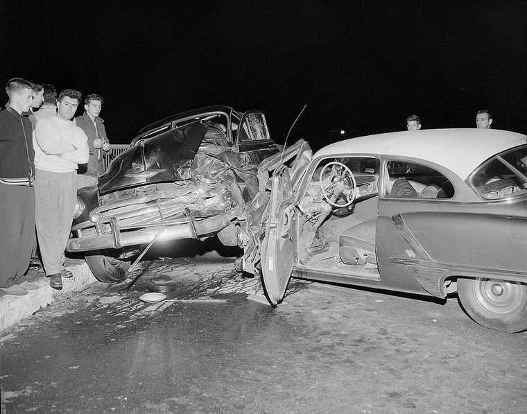 Driving Dangers: Vintage photos of Car Accidents in the 1940s Vehicles &; Transportation