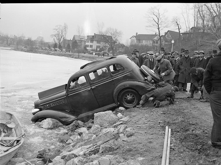 Driving Dangers: Vintage photos of Car Accidents in the 1940s Vehicles &; Transportation