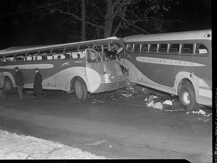 Driving Dangers: Vintage photos of Car Accidents in the 1940s Vehicles &; Transportation