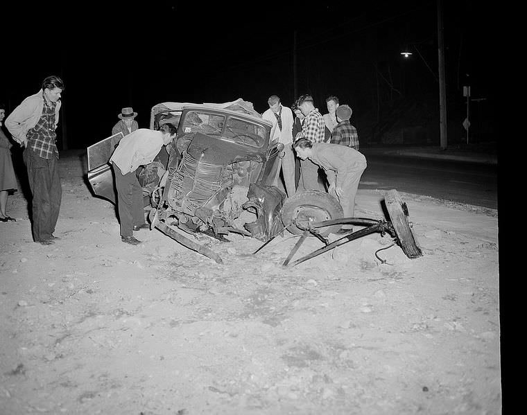 Driving Dangers: Vintage photos of Car Accidents in the 1940s Vehicles &; Transportation