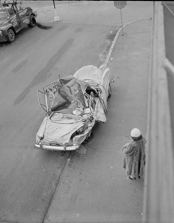 Driving Dangers: Vintage photos of Car Accidents in the 1940s Vehicles &; Transportation