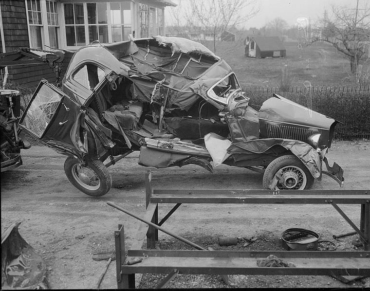 Driving Dangers: Vintage photos of Car Accidents in the 1940s Vehicles &; Transportation