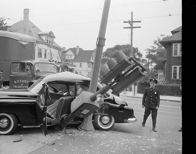 Driving Dangers: Vintage photos of Car Accidents in the 1940s Vehicles &; Transportation