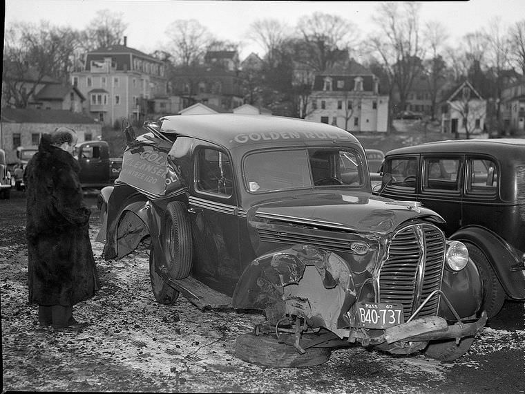 Driving Dangers: Vintage photos of Car Accidents in the 1940s Vehicles &; Transportation