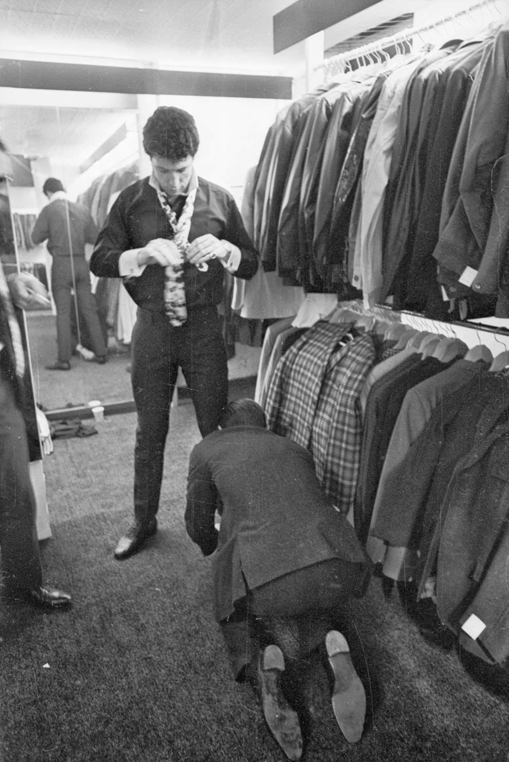 #2 4th April 1966: Tom Jones has a fitting in Gear boutique.
