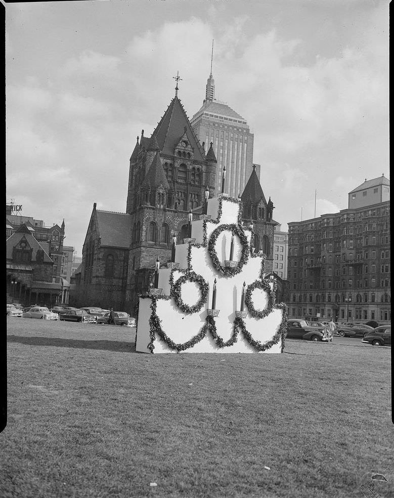 #10 Trinity Church in the Back Bay neighborhood of Boston, 1954.