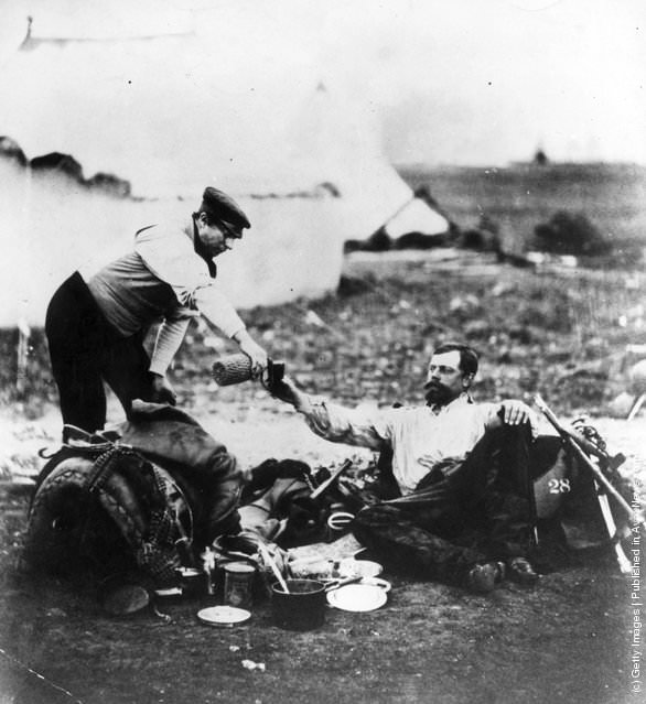 #18 Lieutenant Colonel Halliwell at an army camp in Russia during the Crimean War, 1855.
