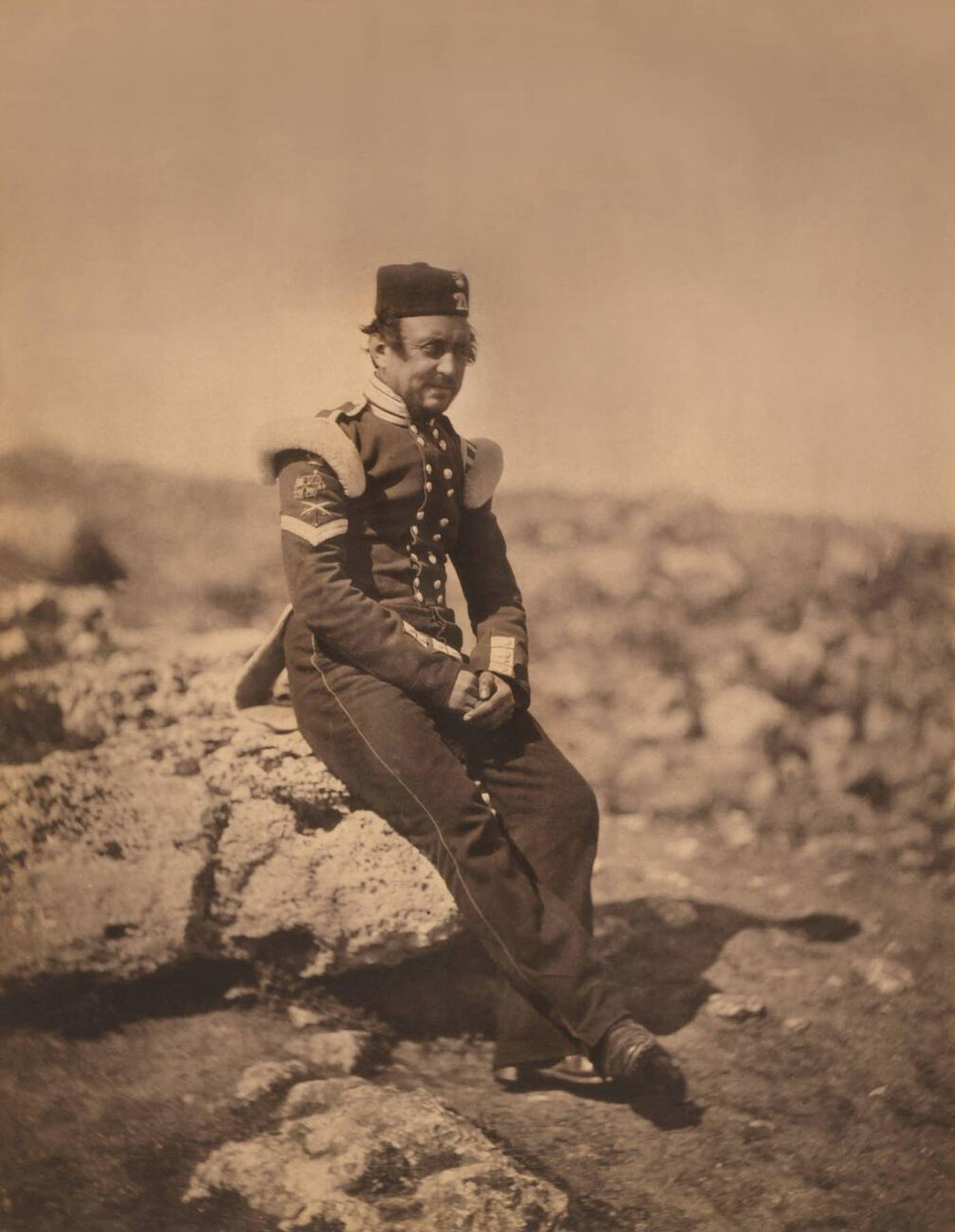 #34 A British Light Infantry sergeant during the Crimean War, 1855.