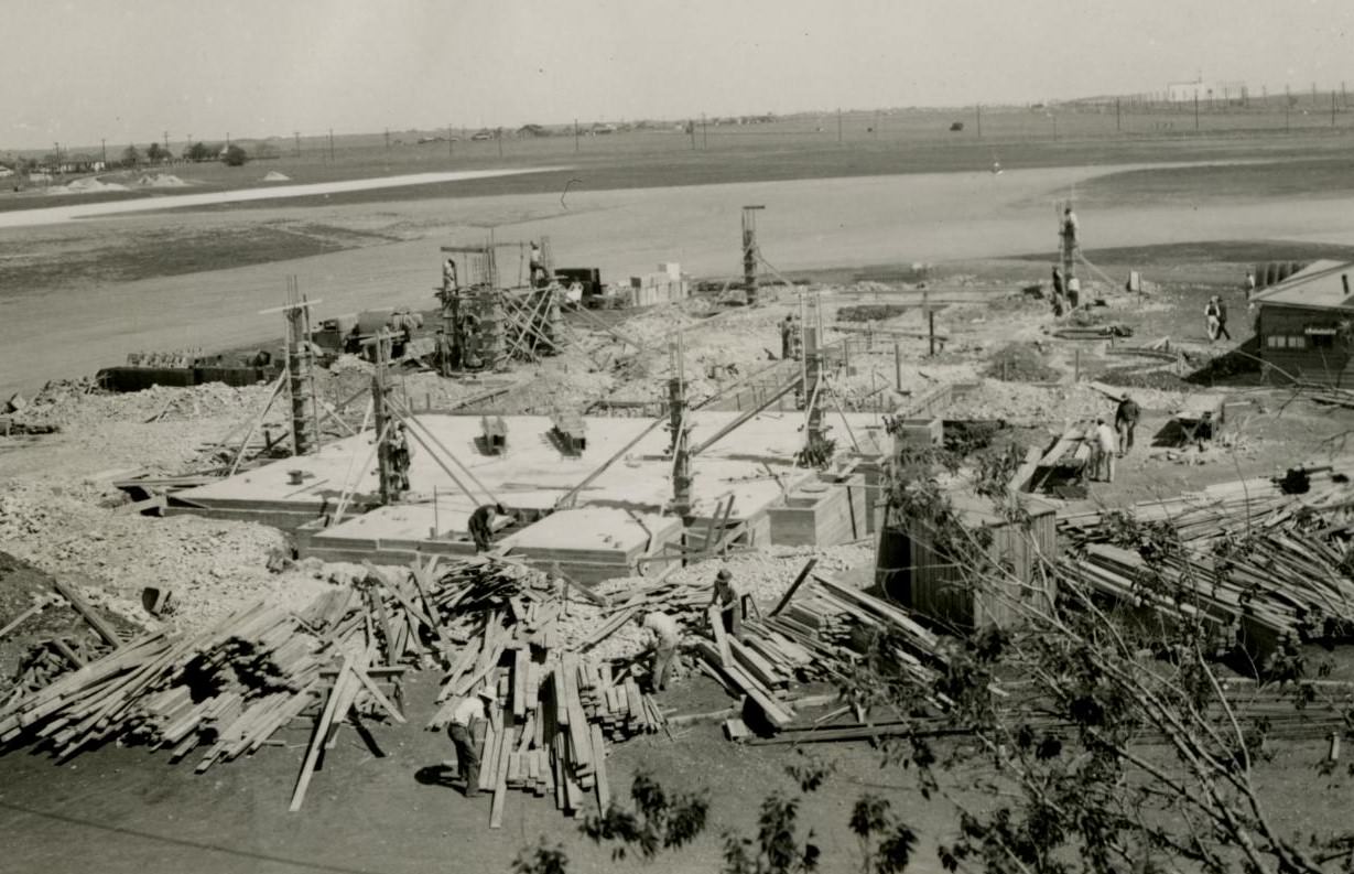 #97 A building under construction at Meacham Field Airport, Fort Worth, Texas, 1936.