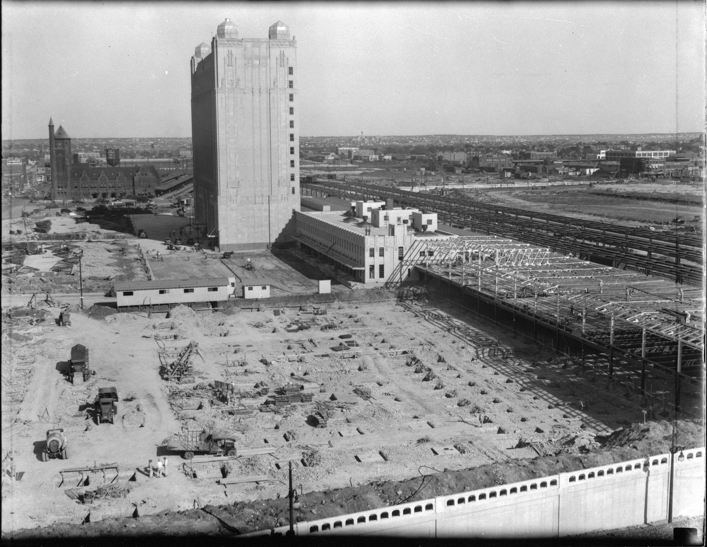 #3 Construction of U.S. Post Office and Texas & Pacific Railway station, Fort Worth, 1931