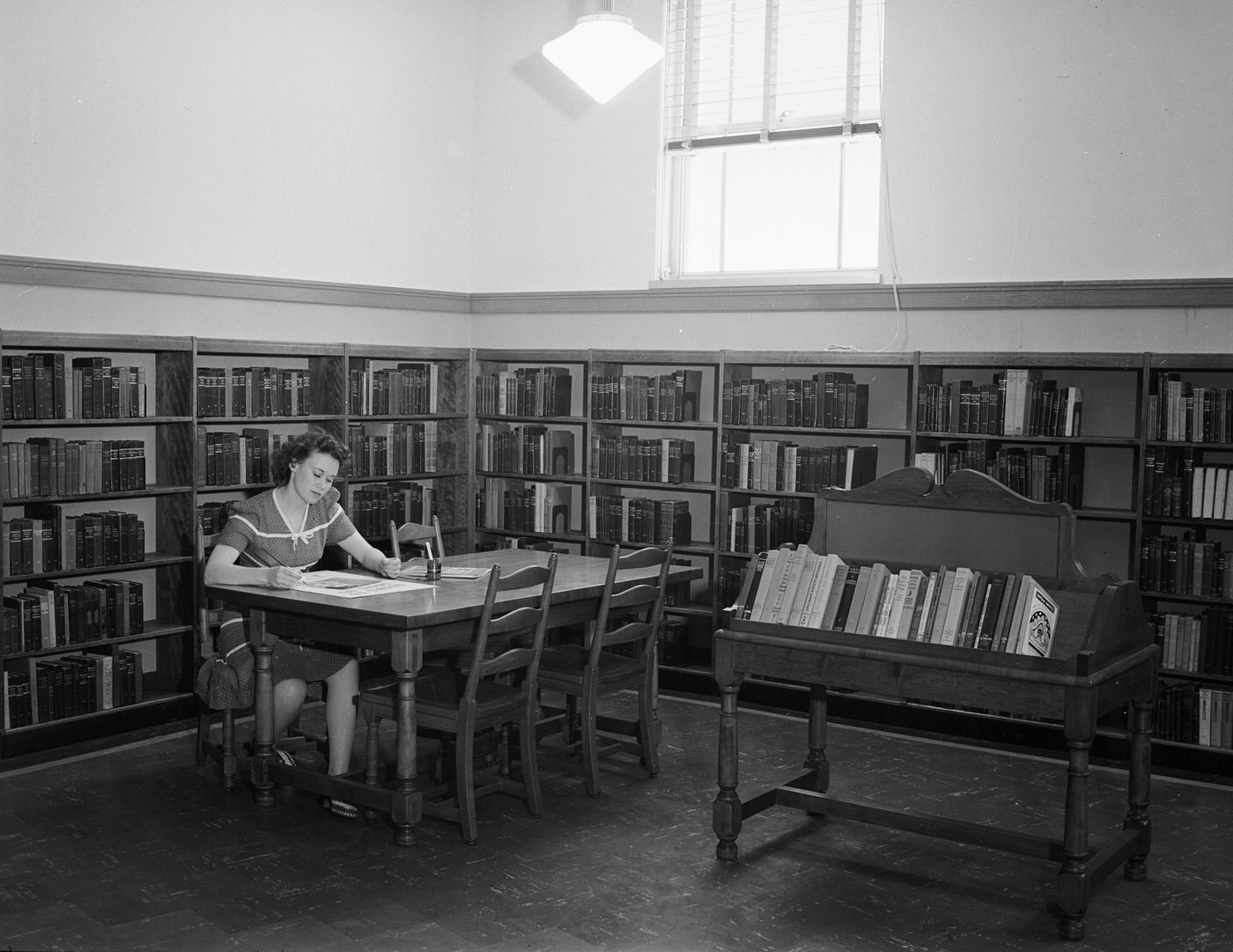#62 Researcher in Fort Worth Public Library reading room, 1939