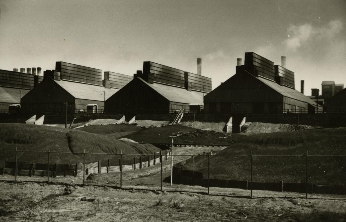 #70 Three uniformed warehouses in Fort Worth, Texas, 1930s.