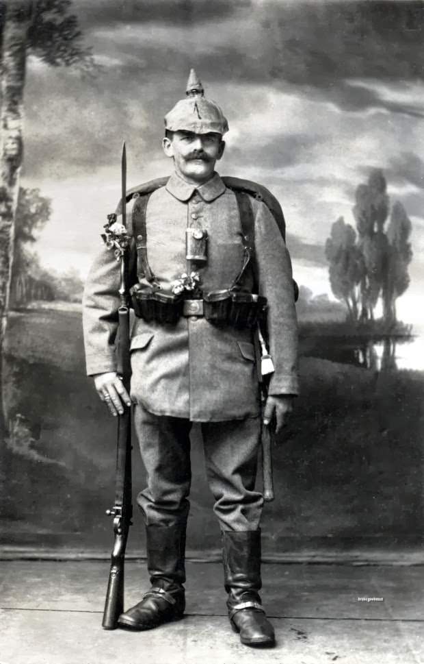 #25 Fabulous Studio Portraits of German Soldiers with Flowers, 1910s #25 WWI