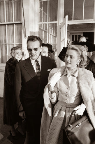 Monaco’s Prince Rainier and Grace Kelly at time of the announcement of their engagement, January 1956