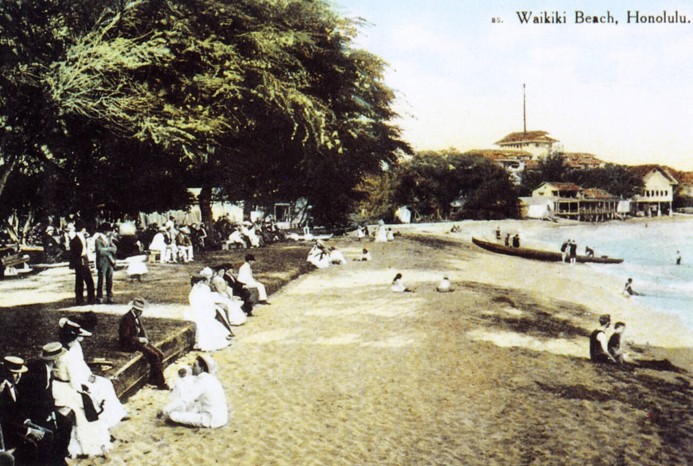 #58 Waikiki Beach, Honolulu, Oahu, Hawaii, 1904.