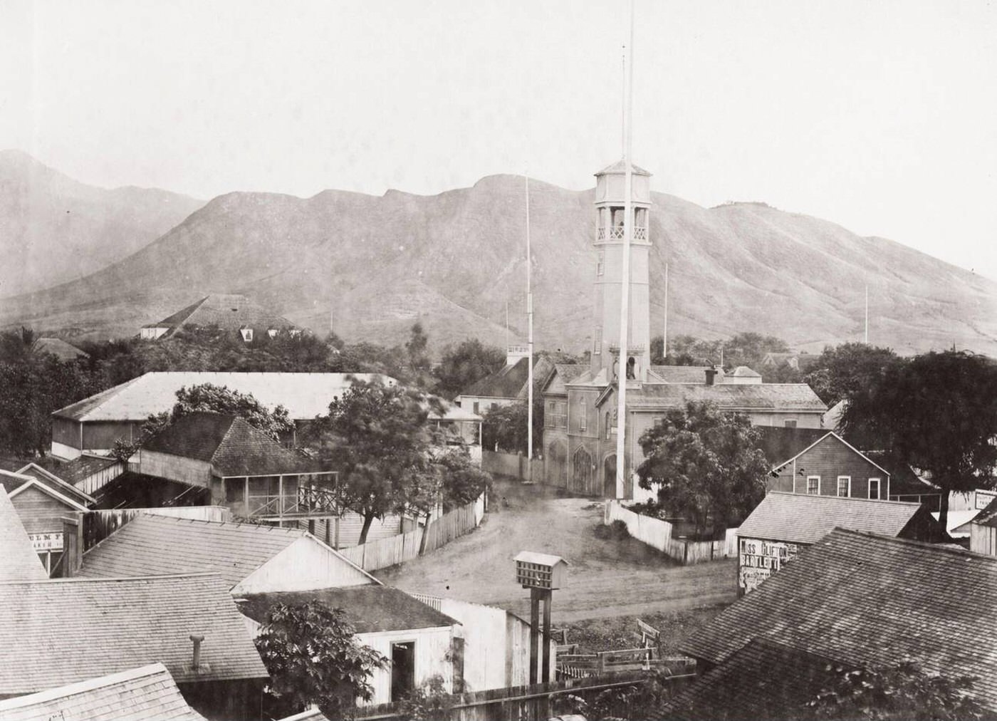 #45 Central Honolulu, the fire station, Hawaii, 1890s.