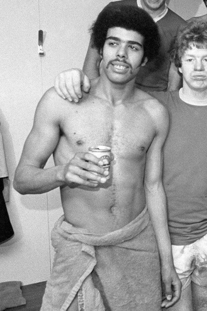 #34 Arsenal players celebrating their FA Cup victory, 1979.