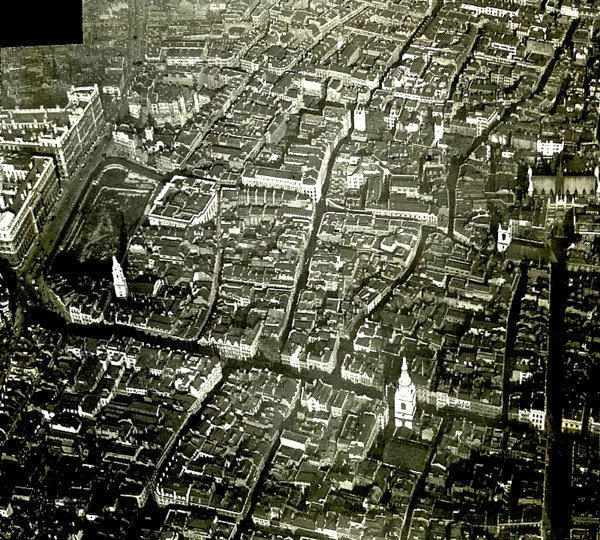 #15 Guildhall to the right, General Post Office to the left and Cheapside running across the picture