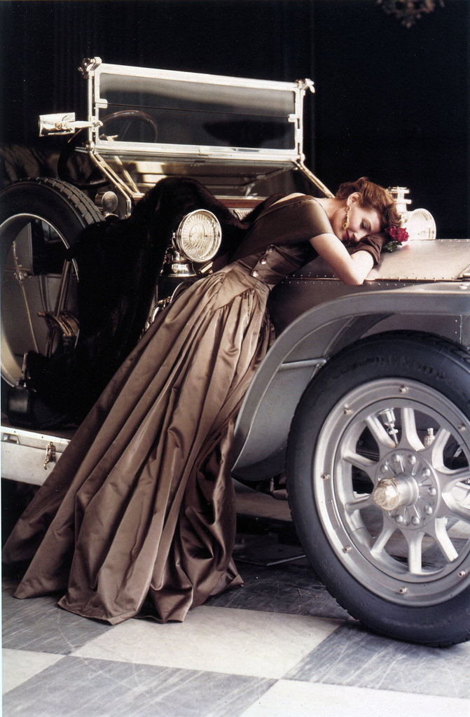 Wenda Parkinson and 1907 Silver Ghost Rolls-Royce, Vogue, April 1950