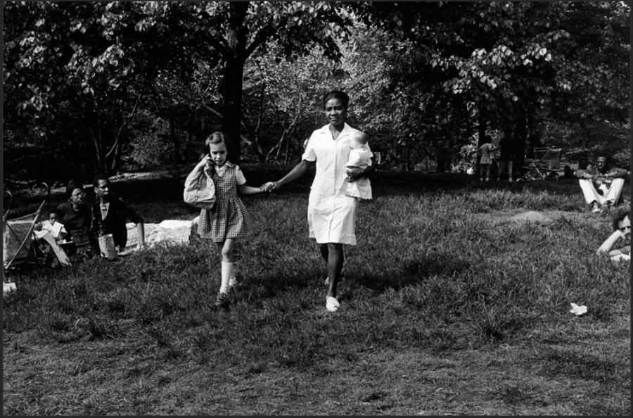 #34 Central Park, Girl with Nanny and Doll, NYC, 1972