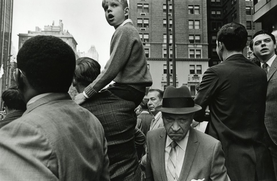 #36 5th Avenue Parade, Group of Men and Boy, NYC, 1969