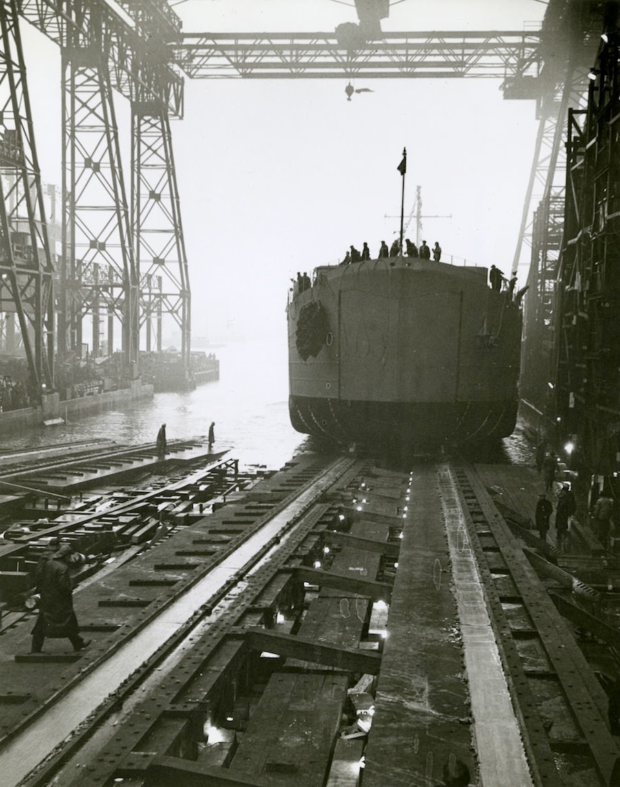 #9 Brooklyn Navy Yard was the largest shipbuilding facility in the country, 1940s.