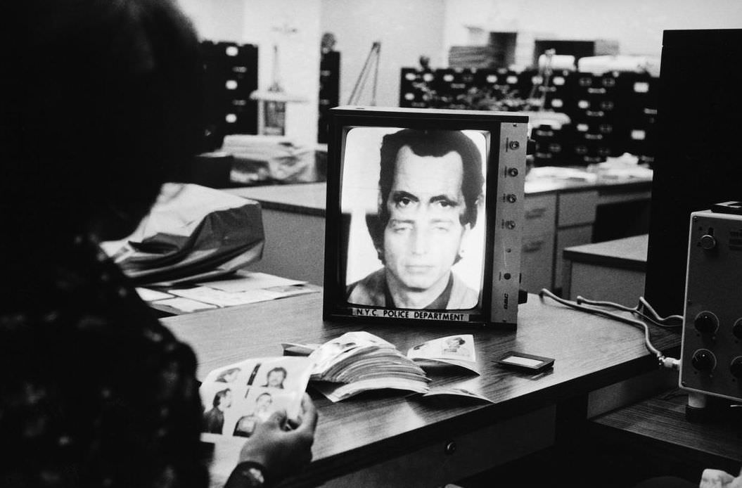 #14 Department photo identification at police headquarters in New York, 1975.