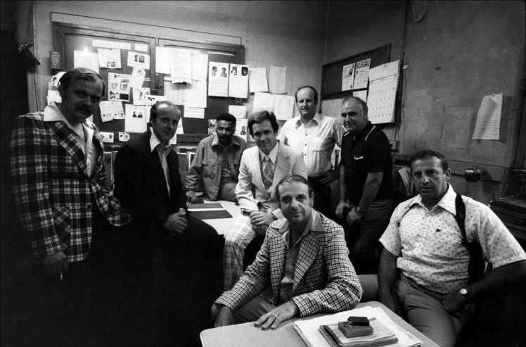#4 Investigators from the 9th Precinct with Lieutenant Edward Manetho, 1978.