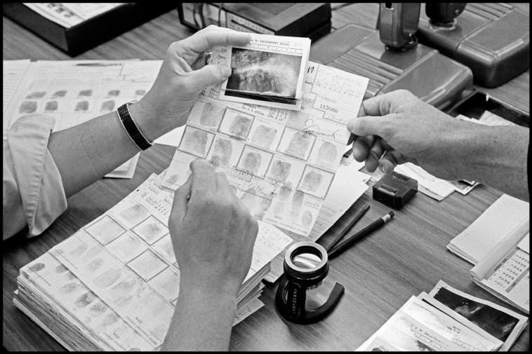 #39 Expert studies fingerprints, 1972.