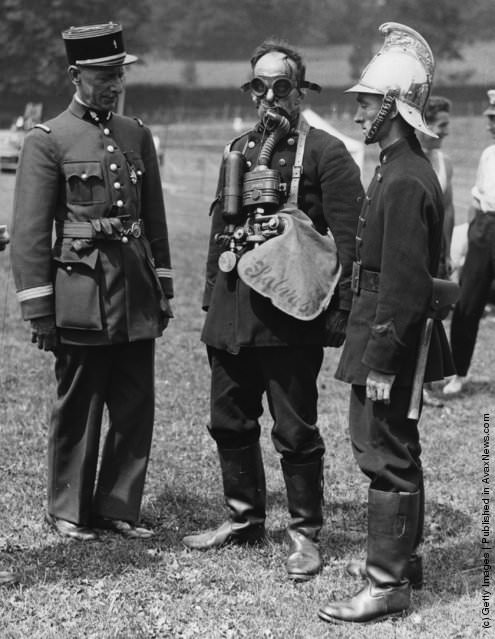 #23 Captain Edouard Vigne inspecting the British Fire Brigade in Hastings, 1935.