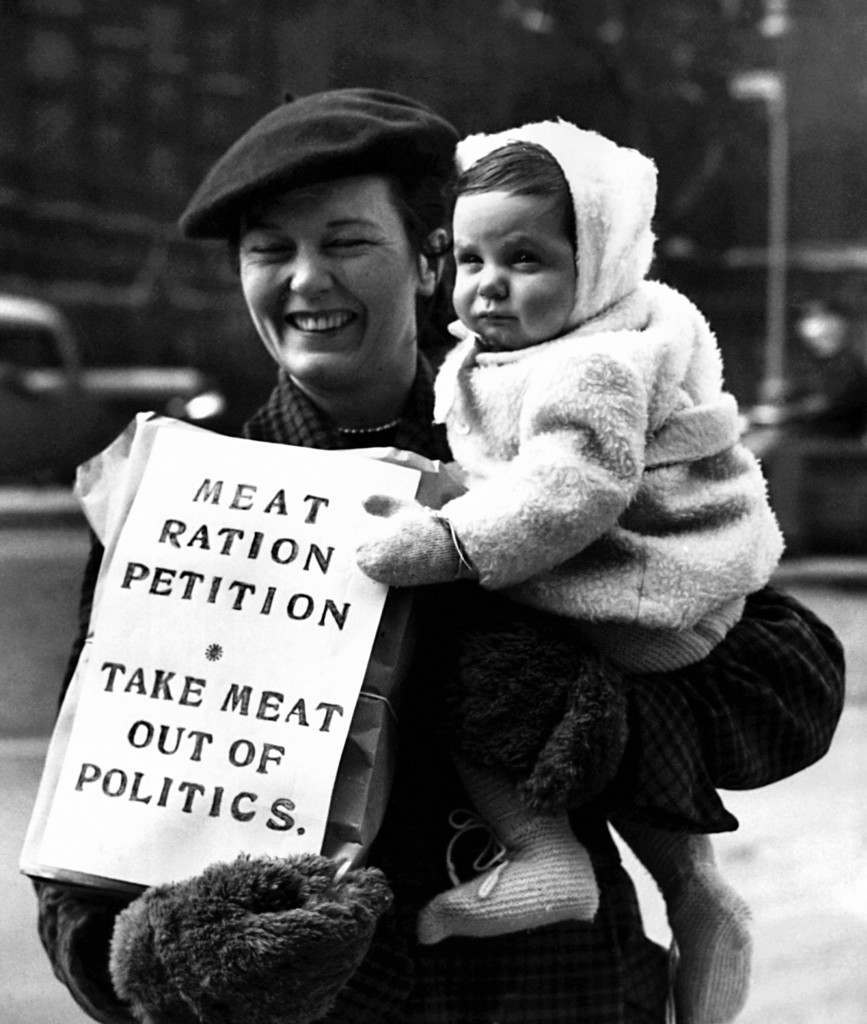 #2 Mary Clare, the actress, headed housewives who brought a petition to the House of Commons, London, 1951.