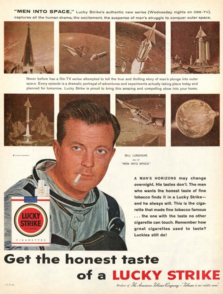 Rocket Ships and Tobacco Smoke: The Wild Era of Space-Themed Cigarette Ads from the Past Vintage Ads