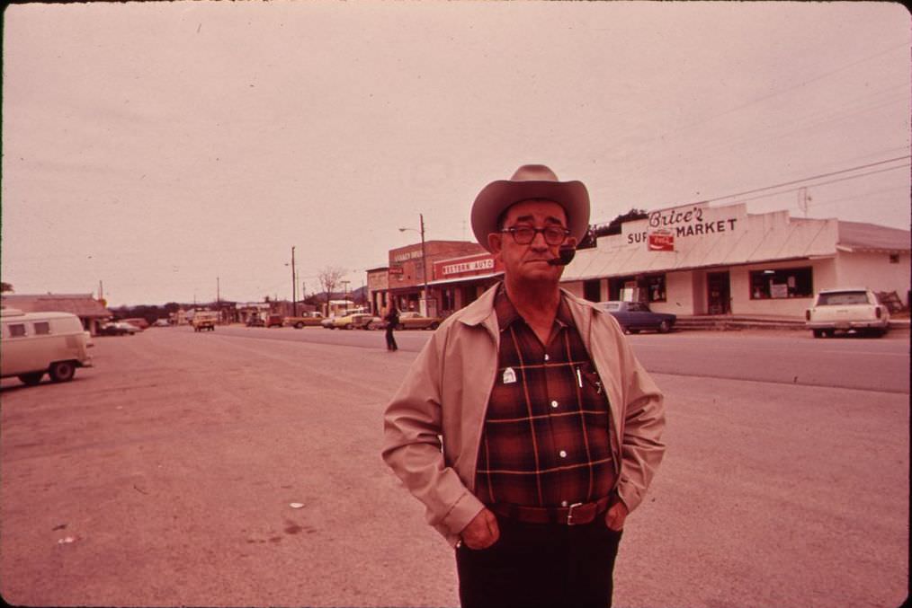 #24 Main Street of Leakey, Texas, 1972.