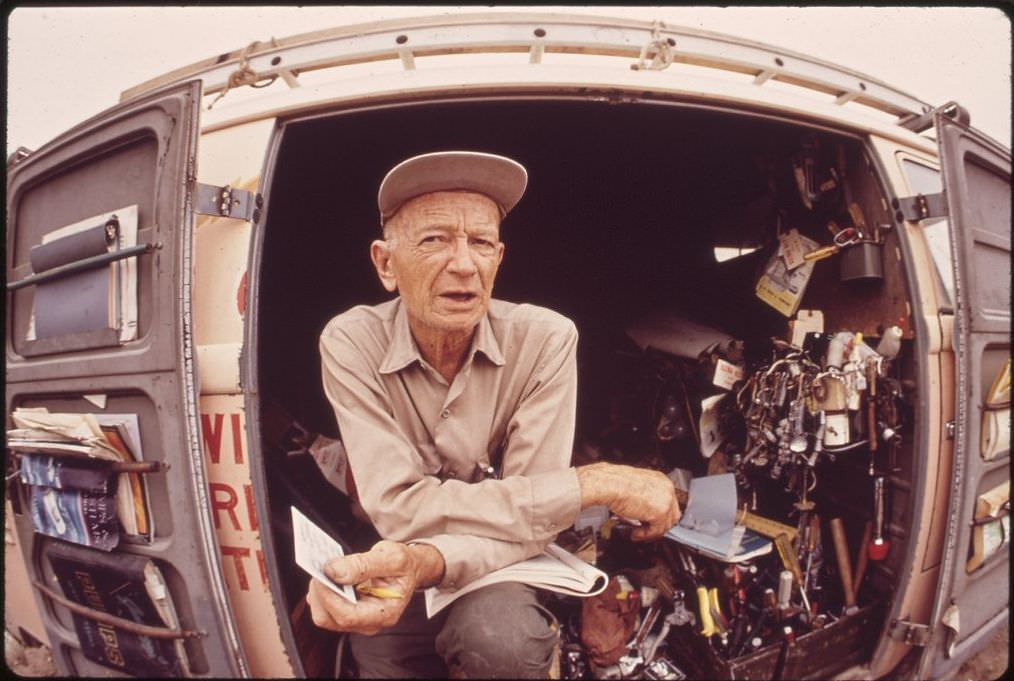 #25 Mayor Casey in his truck, 1972.